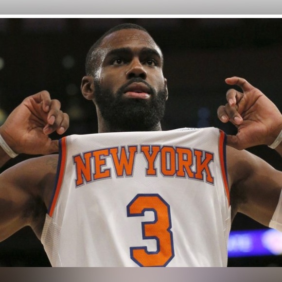 Tim Hardaway Jr Knicks Swingman stitched NBA jersey LARGE - Picture 7 of 8